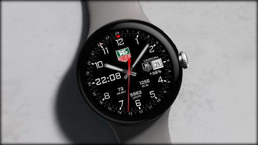 Hybrid TAG Carrera Watch face