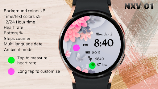 NXV01 Flower bloom watch face