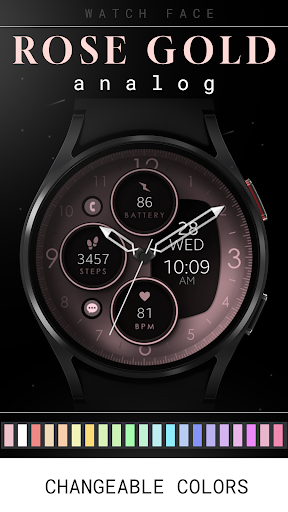 Rose Gold Analog Watch Face