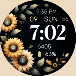 Simple Sunflowers watch face