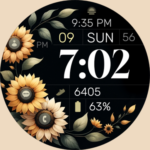 Simple Sunflowers watch face