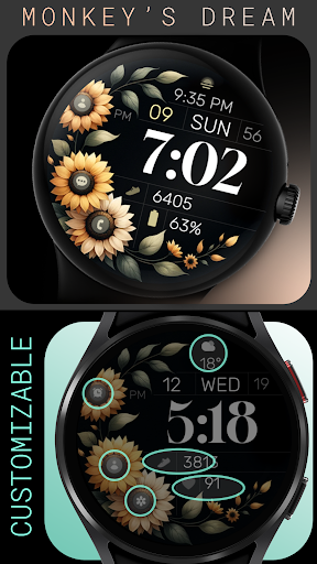 Simple Sunflowers watch face