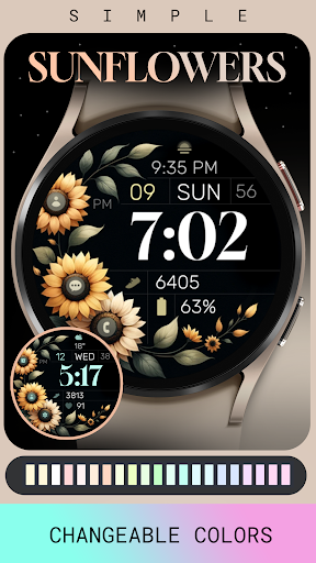 Simple Sunflowers watch face