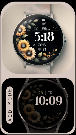 Simple Sunflowers watch face