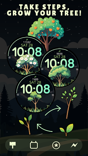 Tree Steps digital watch face