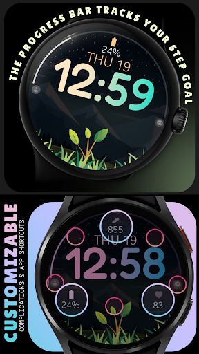 Tree Steps digital watch face