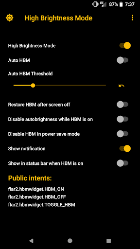 High Brightness Mode