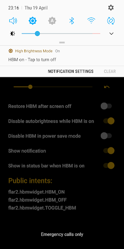 High Brightness Mode