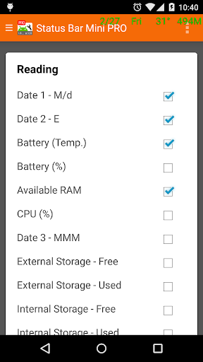 Status Bar Mini Pro