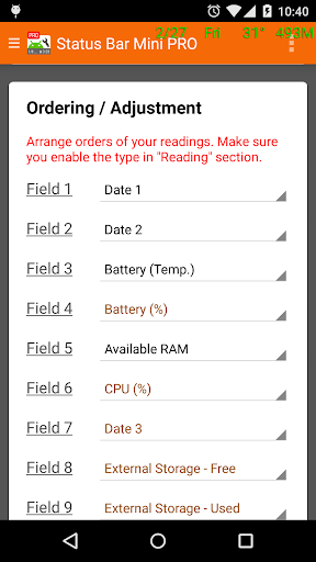 Status Bar Mini Pro