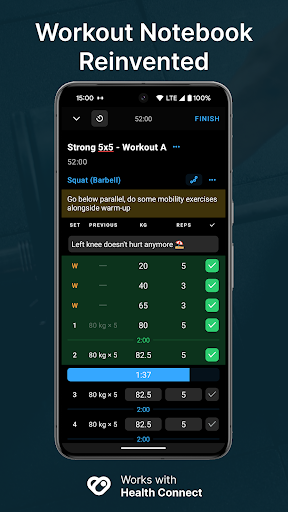 Strong Workout Tracker Gym Log