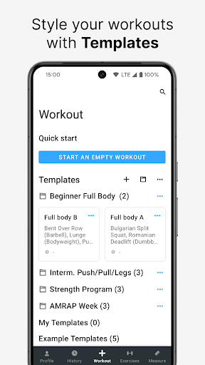 Strong Workout Tracker Gym Log