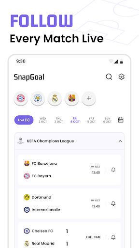Soccer Live Scores: SnapGoal