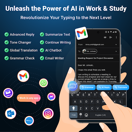 AI Keyboard: Writer, Grammar