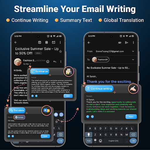 AI Keyboard: Writer, Grammar