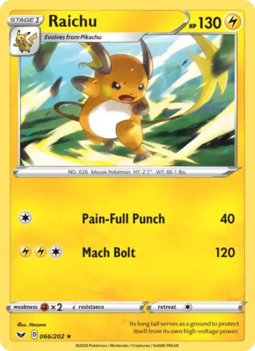 Raichu – Sword & Shield