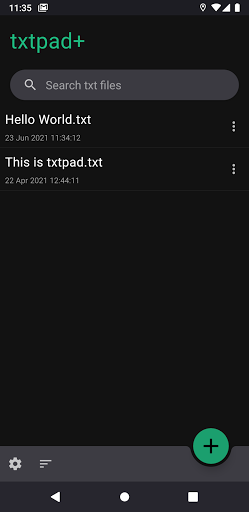 txtpad+ — Create txt files